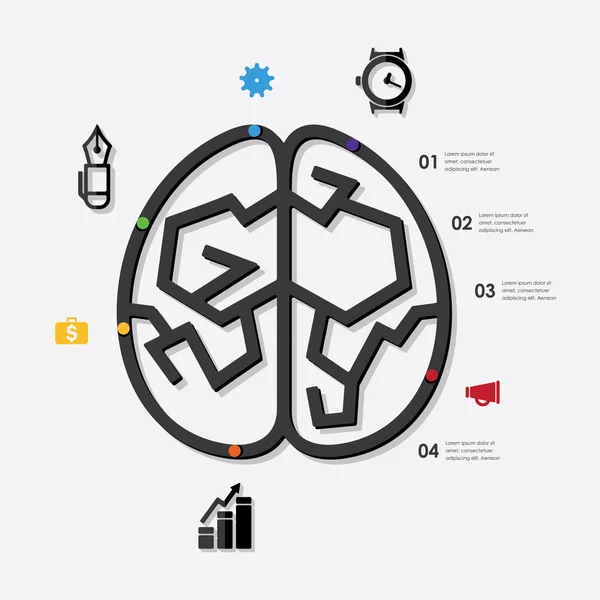 Infografik zur Unternehmensikone — Stockvektor