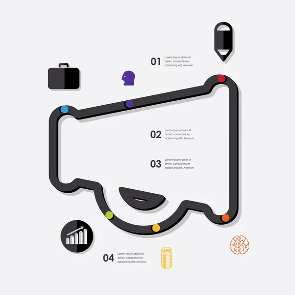 Infografica icona aziendale — Vettoriale Stock