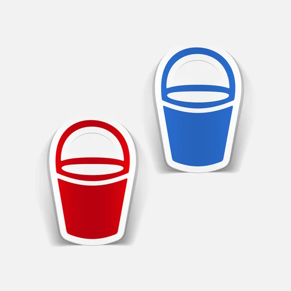 Realistic design element: bucket — Stock Vector