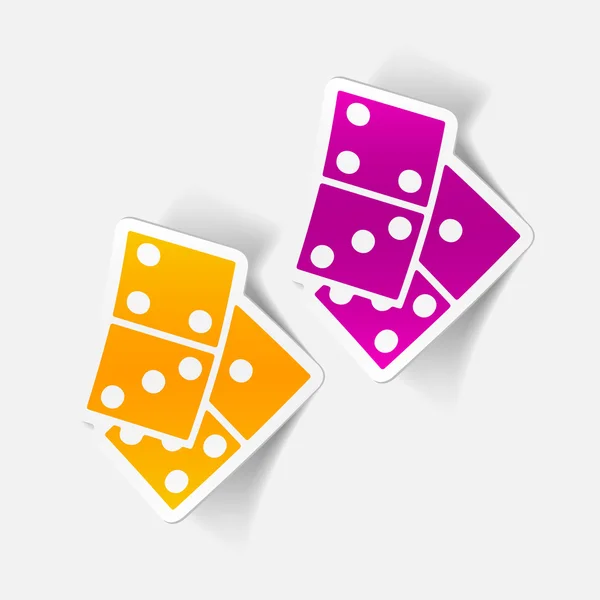 Realistische ontwerpelement: domino — Stockvector