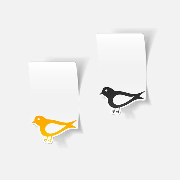 Élément de conception réaliste : oiseau — Image vectorielle