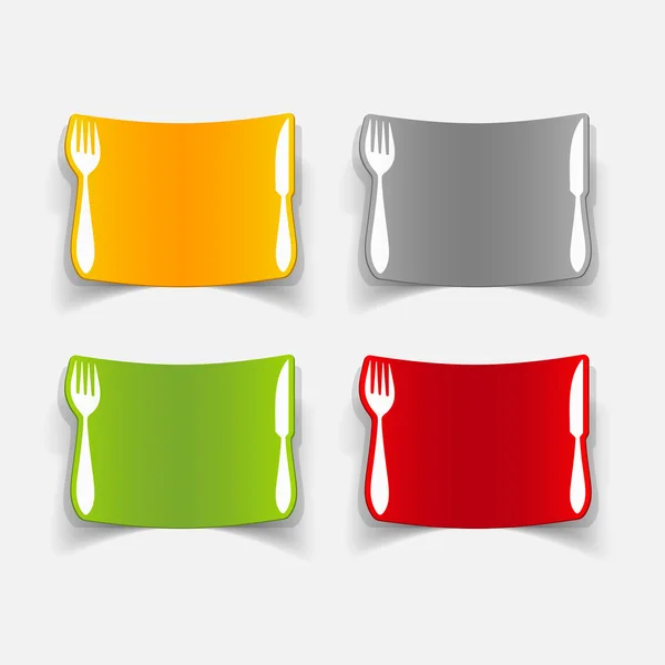 Couteau, icône de fourchette — Image vectorielle