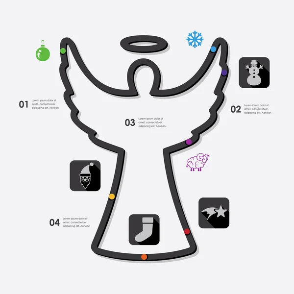 Infographie icône de Noël — Image vectorielle