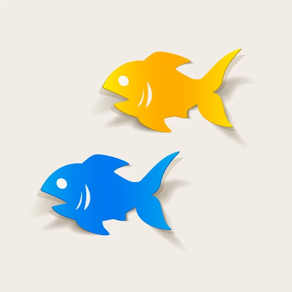 Elemento de diseño realista: pescado — Vector de stock