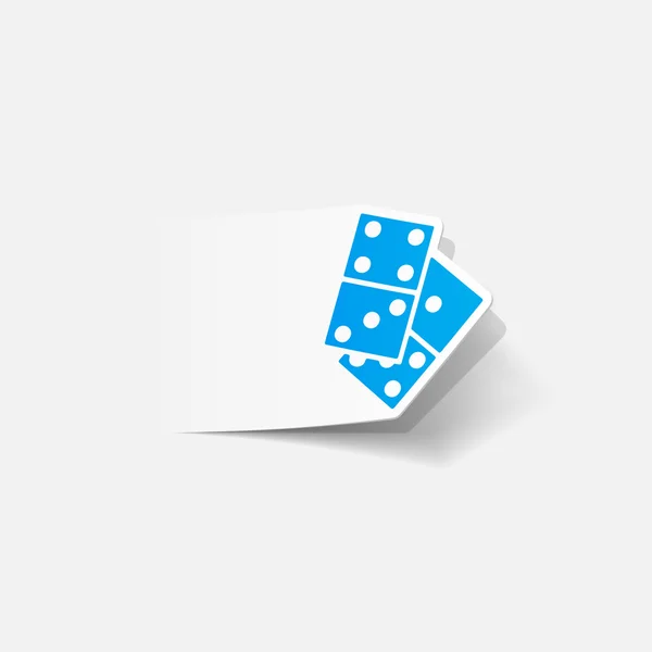 Gerçekçi tasarım öğesi: domino — Stok Vektör