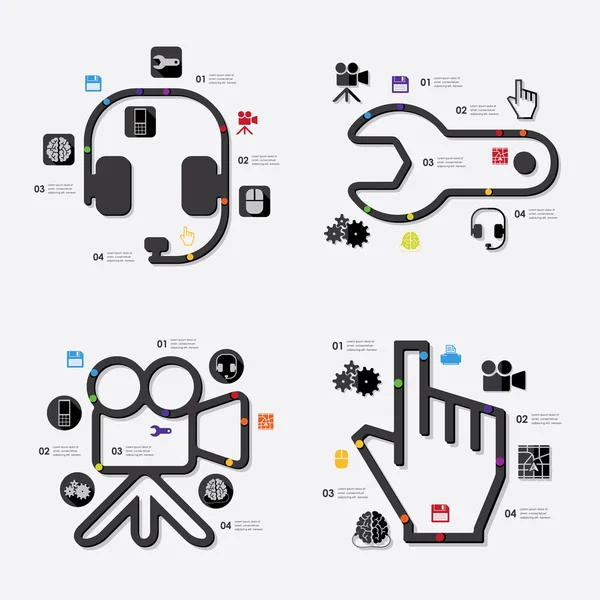 Technologie pictogram infographic — Stockvector