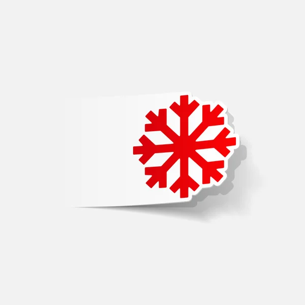Realistic design element: snowflake — Stock Vector