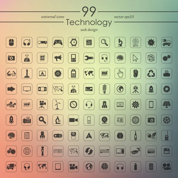 Set di icone della tecnologia — Vettoriale Stock