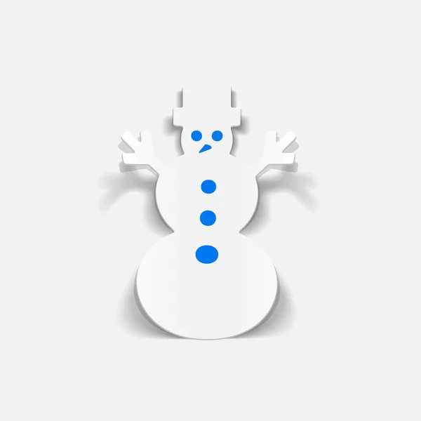 Christmas snowman pictogram — Stockvector