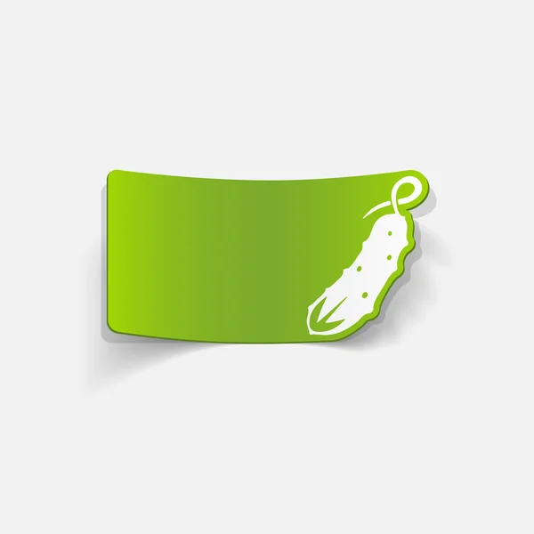 Realistische ontwerpelement: komkommer — Stockvector