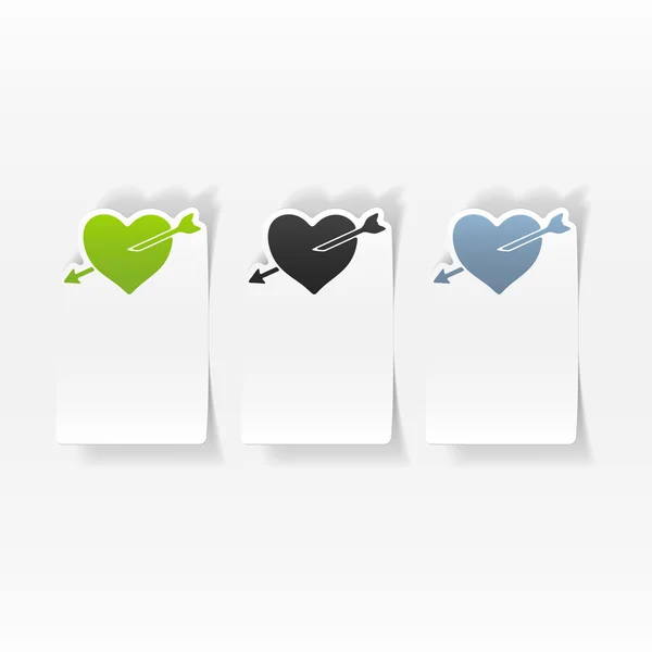 Realistic design element: heart — Stock Vector