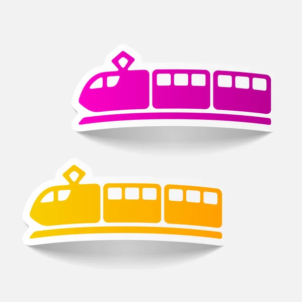 Elemento de diseño realista: tren — Vector de stock