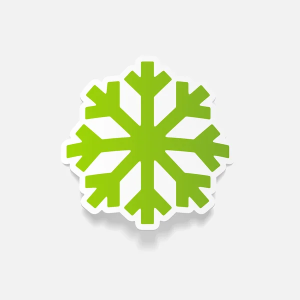 Realistic design element: snowflake — Stock Vector