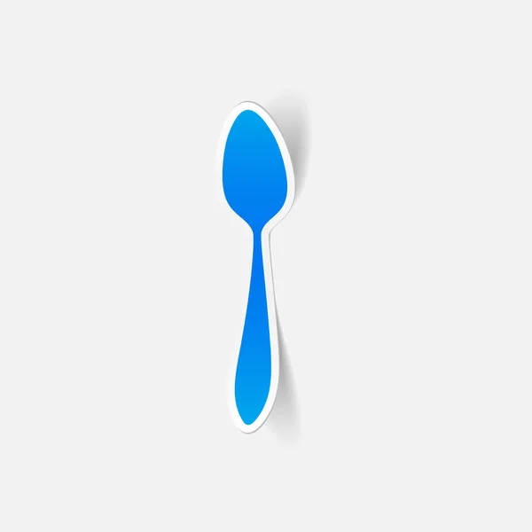 Elemento di design realistico: cucchiaio — Vettoriale Stock