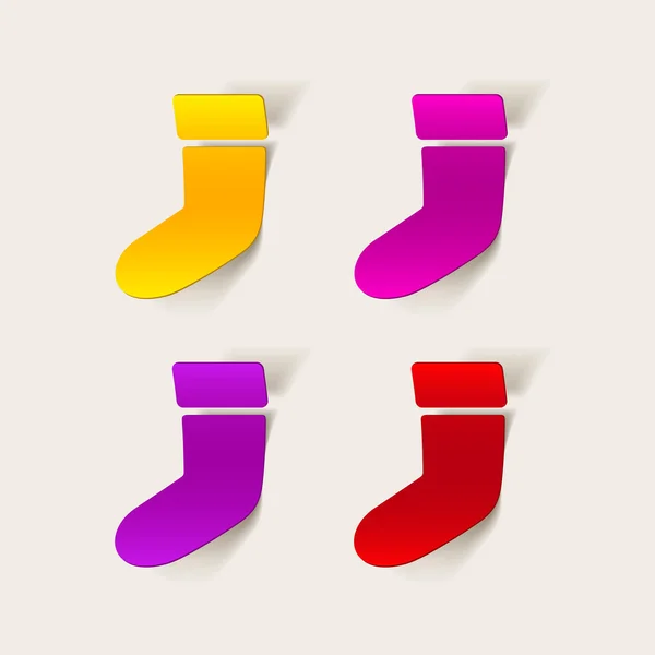 Christmas sock icon — Stock Vector