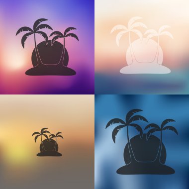 Arka plan bulanık simgesine Palm