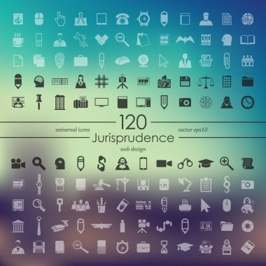 Set of jurisprudence icons clipart