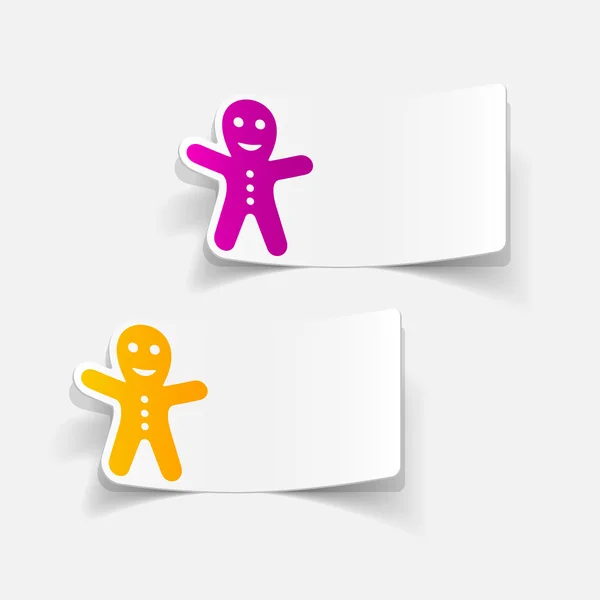 Gingerbread man icon — Stock Vector