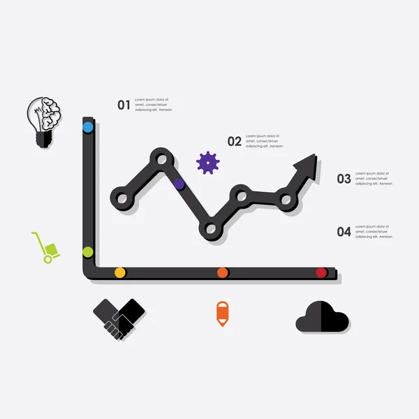 Icone infografiche aziendali — Vettoriale Stock