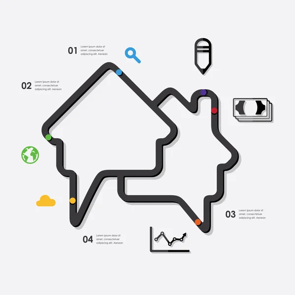 Icônes d'infographie d'entreprise — Image vectorielle