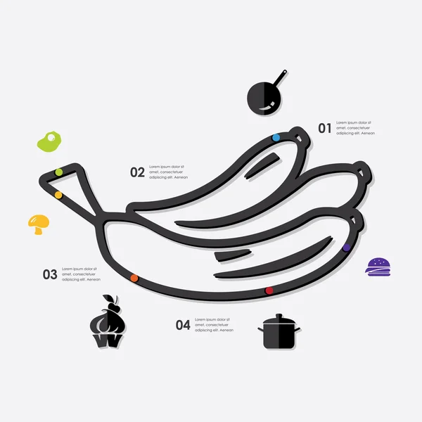 Icônes infographiques restaurant — Image vectorielle