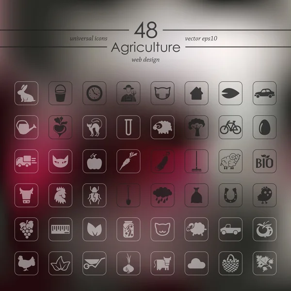 Set of agriculture icons — Stock Vector