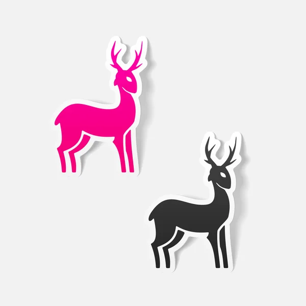 Realistic design element: deer — Stock Vector