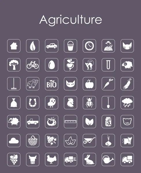Zestaw prostych ikon rolnictwa — Wektor stockowy