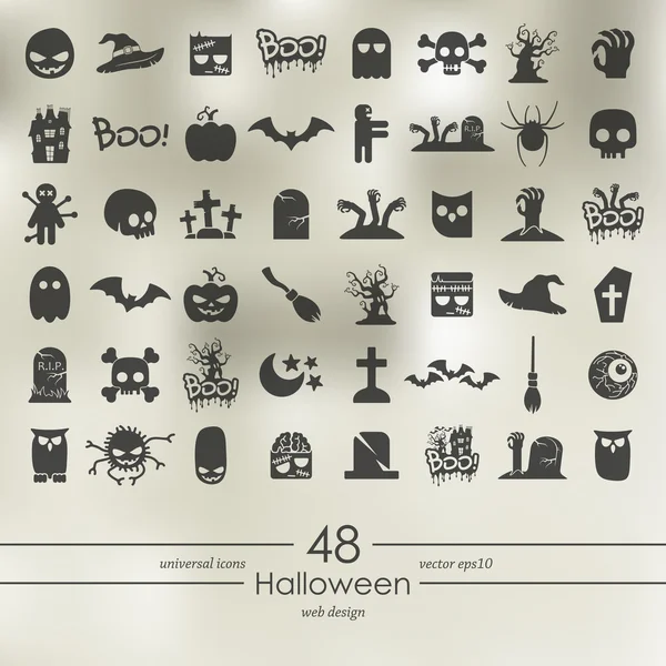 Conjunto de ícones halloween — Vetor de Stock