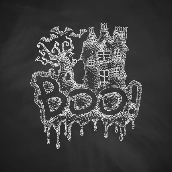 Boo icon. Vector illustration — Stock Vector