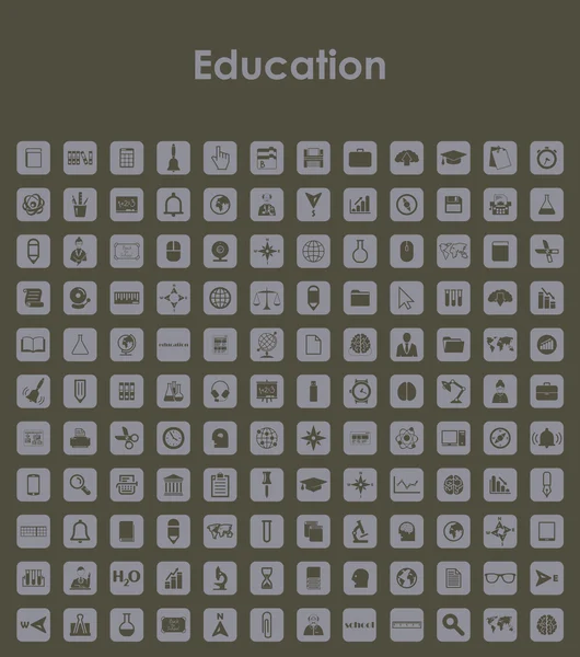 Ensemble d'icônes simples d'éducation — Image vectorielle