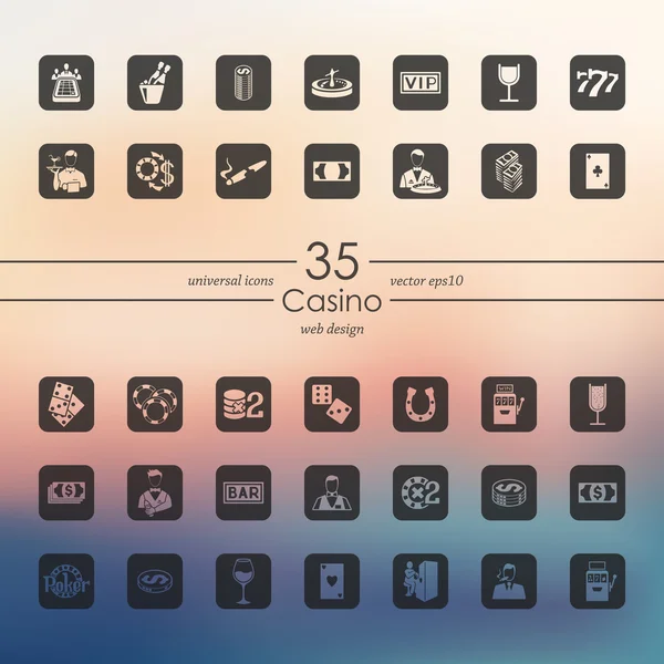 Set of casino icons — Stock Vector