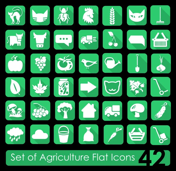 Soubor ikon zemědělství — Stockový vektor