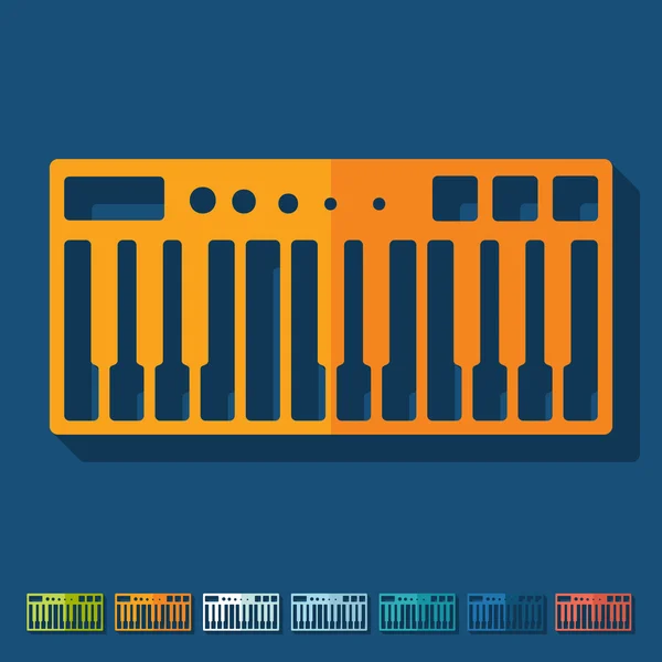 Flat design: synthesizer — Stock Vector