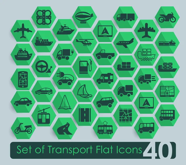 Set of transport icons — Stock Vector