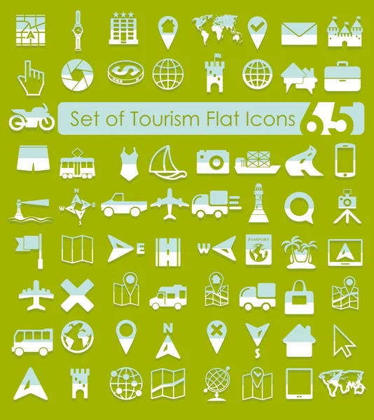 Conjunto de iconos del turismo — Vector de stock