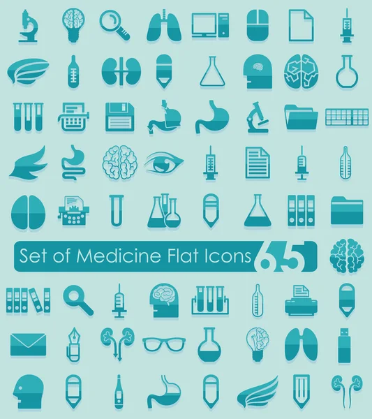 Set of medical flat icons — Stock Vector