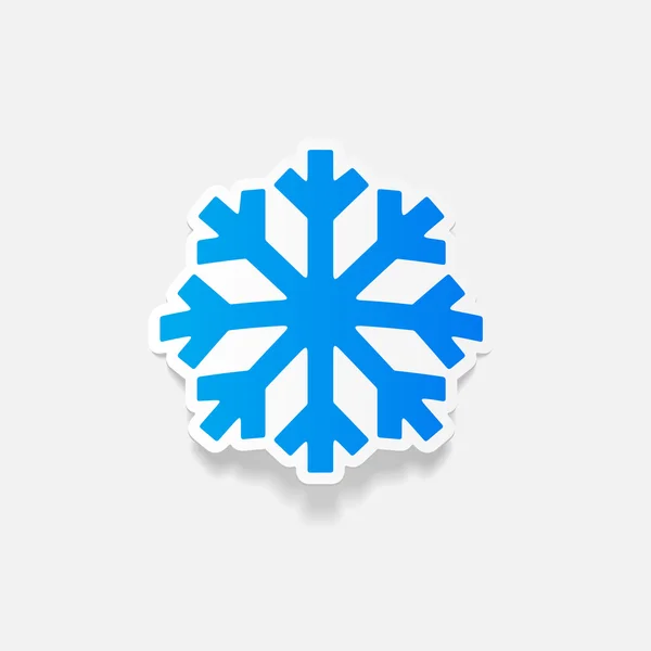 Realistic design element: snowflake — Stock Vector