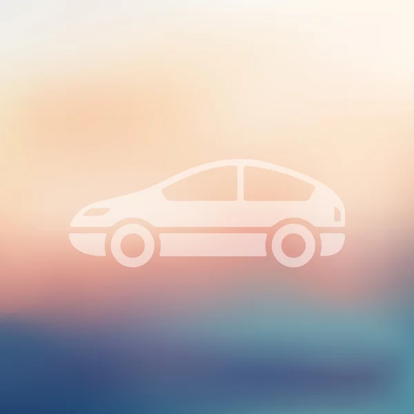 Піктограма автомобіля на розмитому фоні — стоковий вектор