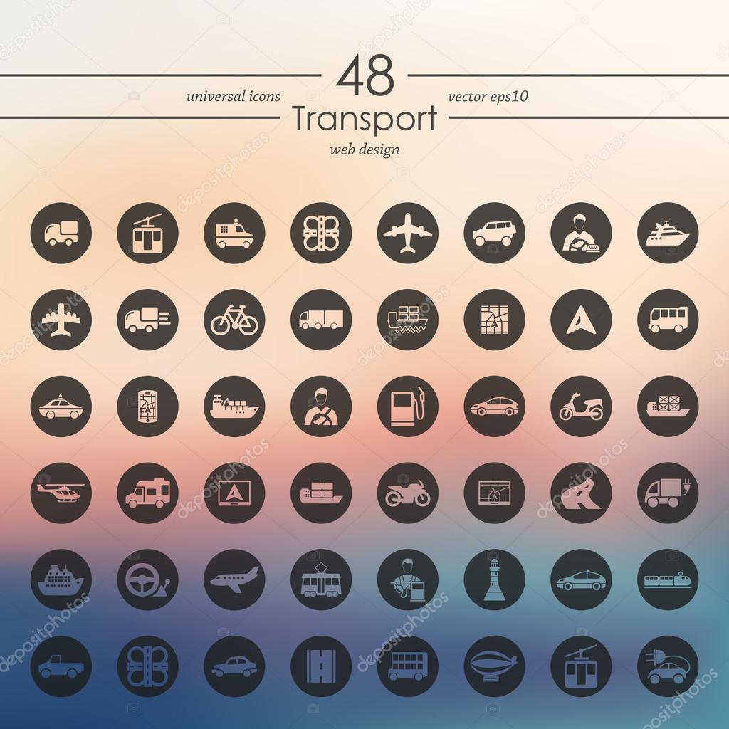 Set of transport icons