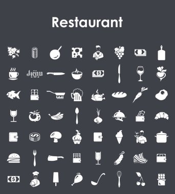 Restoran basit simgeler kümesi