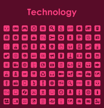 Teknolojisi basit simgeler kümesi