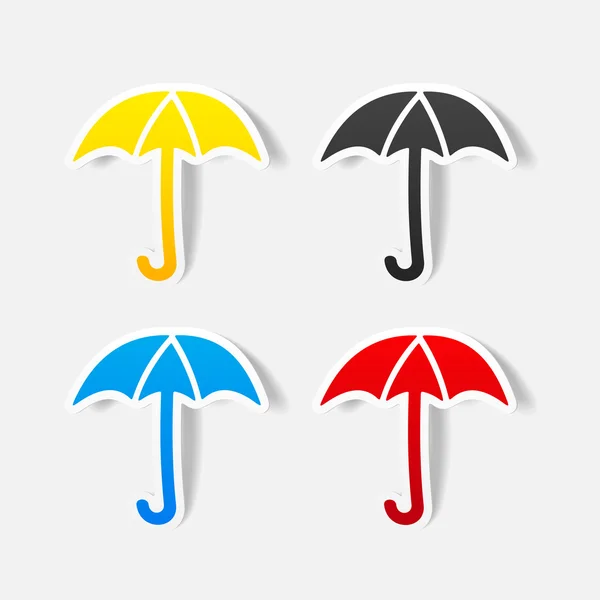 Elemento de design realista: guarda-chuva — Vetor de Stock