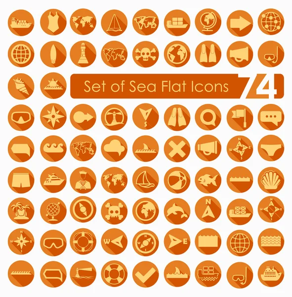 Set of sea icons — Stock Vector