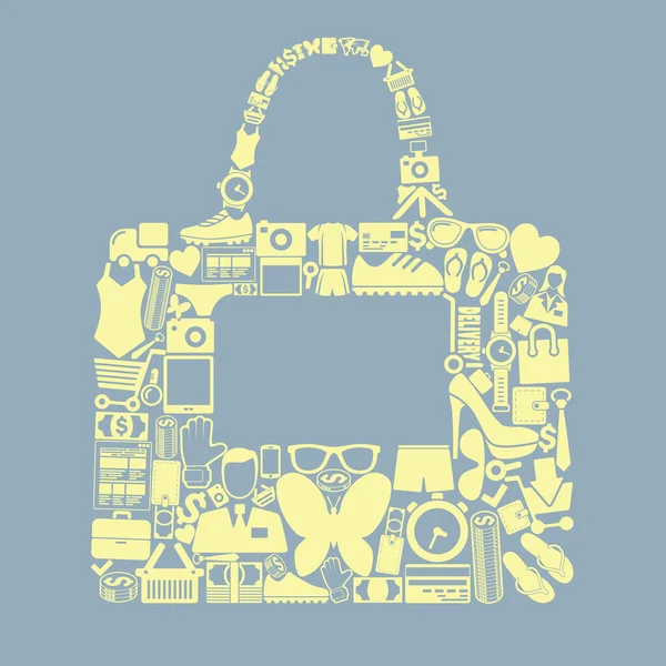 Icono de la bolsa. ilustración vectorial — Vector de stock