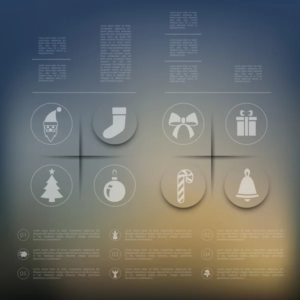 Boże Narodzenie ikony infographic — Wektor stockowy