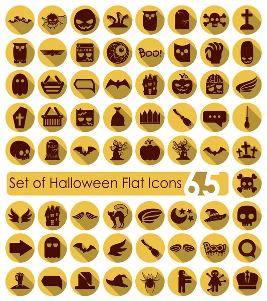 Av halloween platt ikoner — Stock vektor