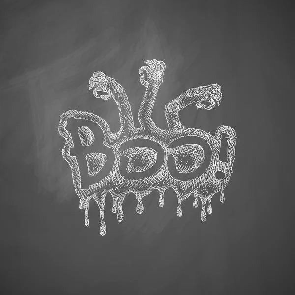 Icona Boo. Illustrazione vettoriale — Vettoriale Stock
