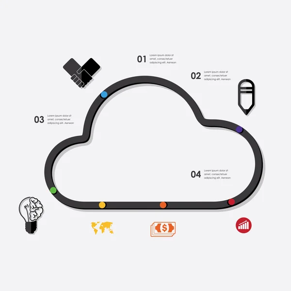 Icone infografiche aziendali — Vettoriale Stock