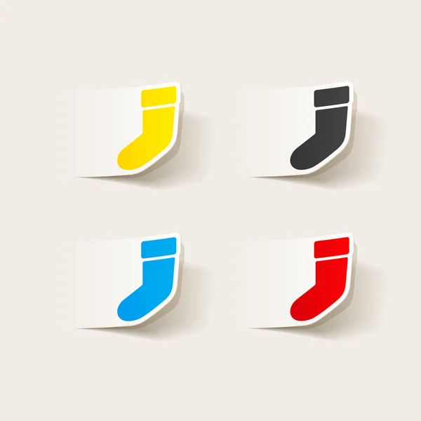 Icône chaussette de Noël — Image vectorielle